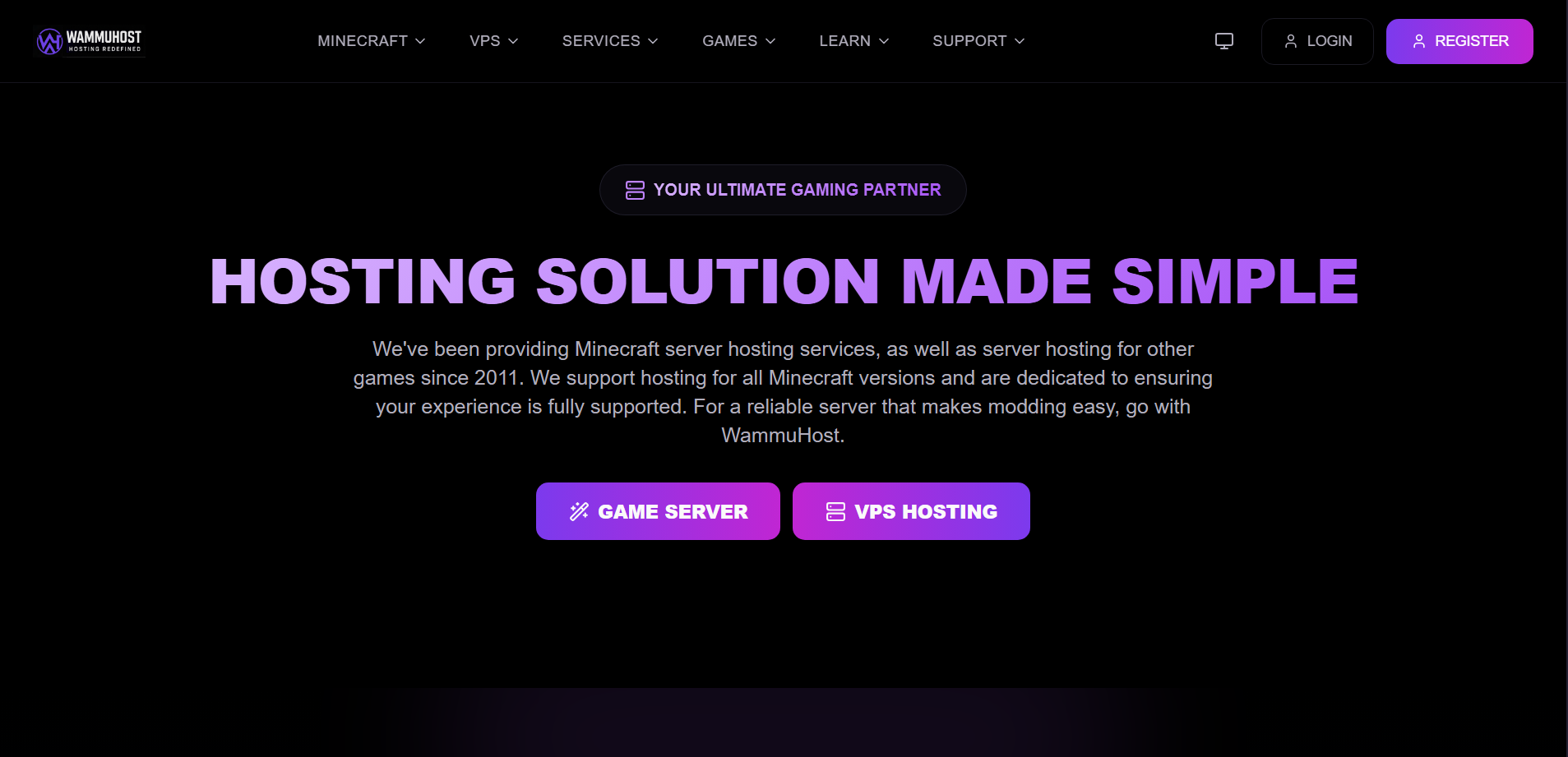 Bot Hsoting Cheap Game Server Hosting India | Minecraft, Palworld & VPS | WammuHost